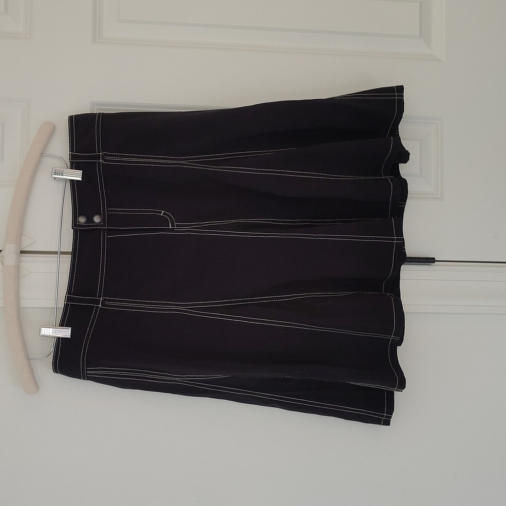 Athleta Whatever Black Pleated Skirt Skort Size 12 - Picture 2 of 16